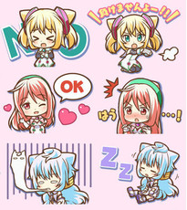 期間限定 美少女ちびキャラスタンプ無料配布しちゃいます あの ハッカドール のオリジナルスタンプがモバゲーに登場